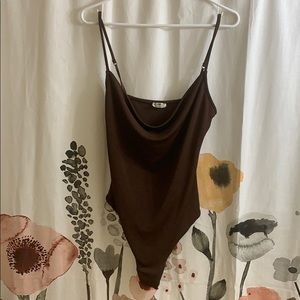 Free People Cowl Neck Bodysuit